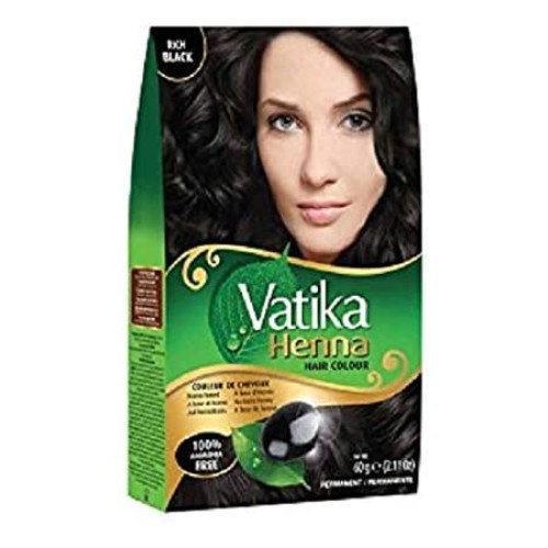 VATIKA HENNA HAIR COLOUR(RICH BLACK) - Suresh and Sons